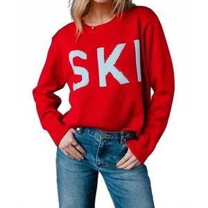 NEW PANACHE APPAREL ski sweater in red